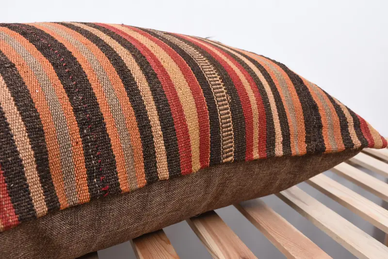 Armchair Cushion Cover, Handmade Kilim Cushion, Pillow for Couch, Cushion, Outdoor Patio Pillow Cover, Interior Designer Pillow, 20x28 Red Cushion - 7