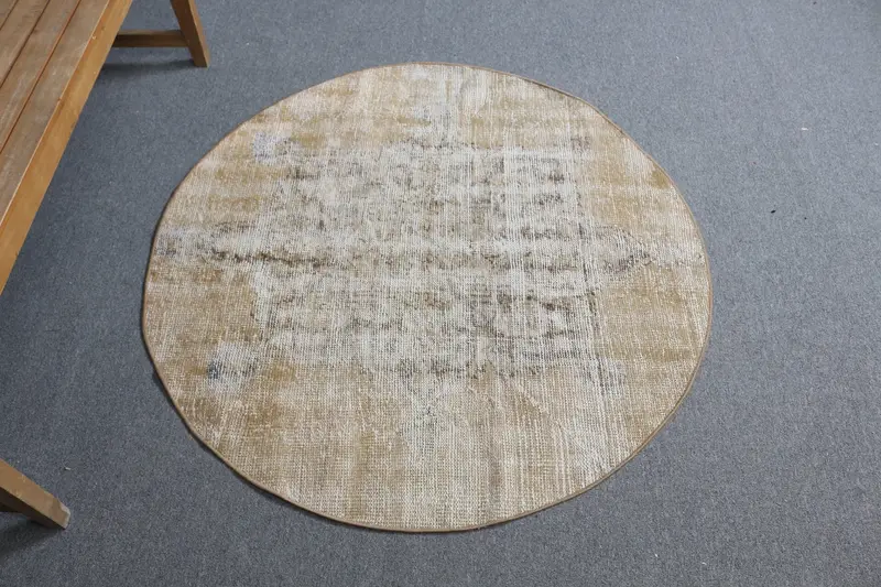 3,9 x 3,9 Fuß beige Tarnteppich, schickes beige-braunes Dekor