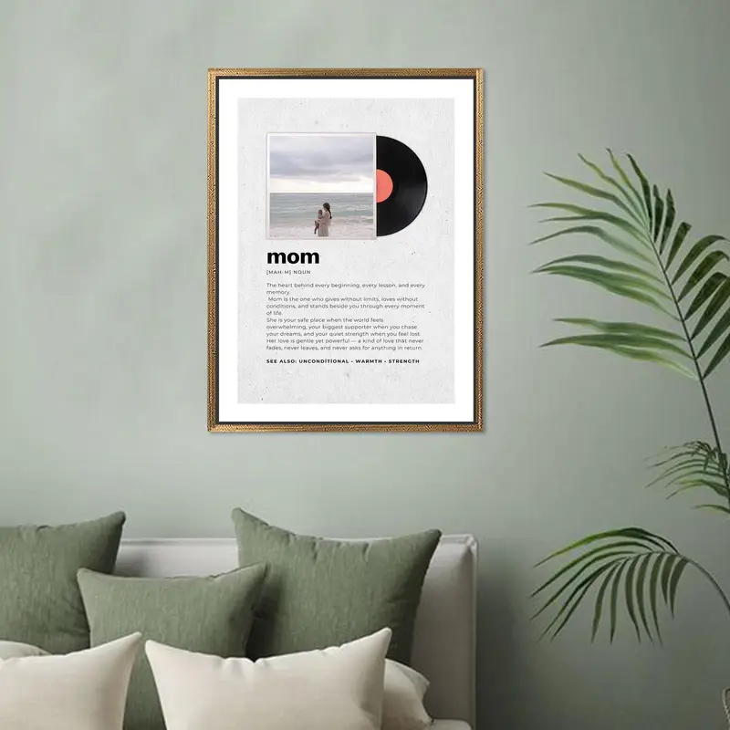 Modern Custom Mom Definition Canvas Print, Personalized Photo Gift, Mother's Day Present - 1