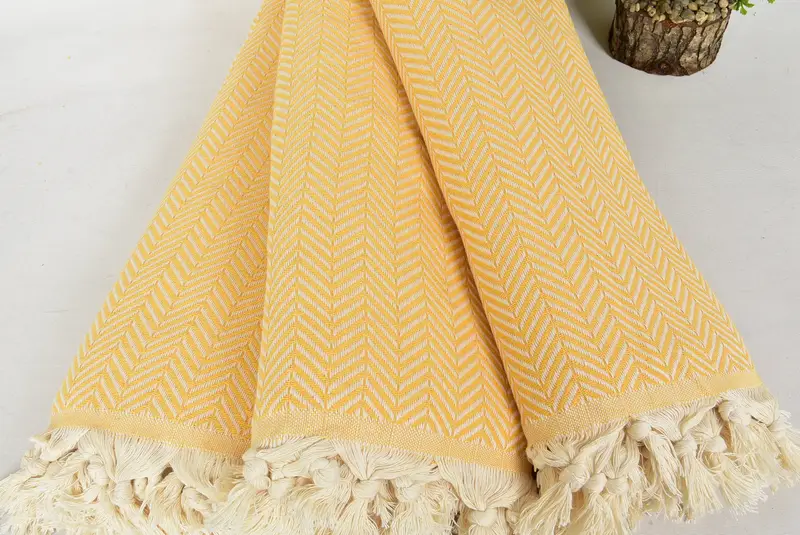 Boho Battaniyeler, Bekarlığa Destek Partisi Favors, Özel Duş Perdesi, İşlemeli Yatak Dikkatini, Gelin Duş Hediyesi, 92x76 Pamuk Chevron Havlu - 4