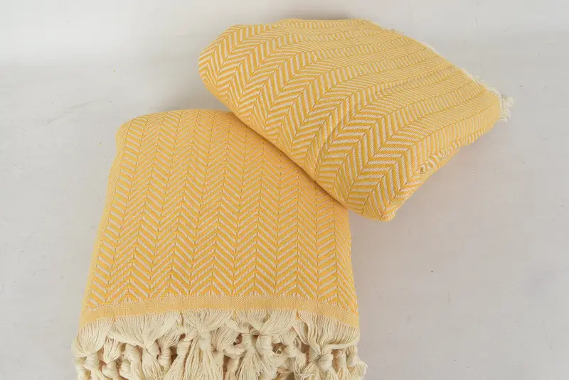 Boho Battaniyeler, Bekarlığa Destek Partisi Favors, Özel Duş Perdesi, İşlemeli Yatak Dikkatini, Gelin Duş Hediyesi, 92x76 Pamuk Chevron Havlu - 6