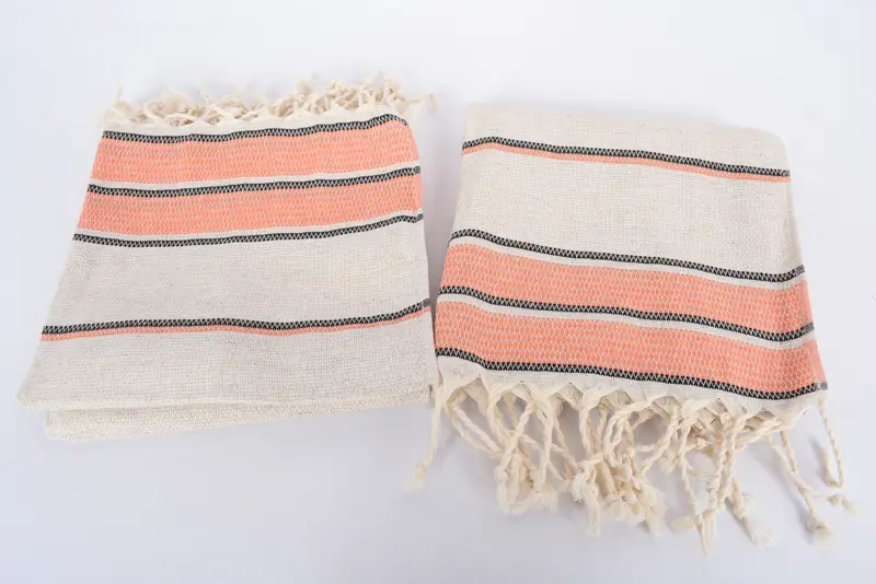 Spa Towel, Bridal Shower Favor, Personalized Gift, Personalized Hand Towel, Home Decor Gifts, Turkish Tea Towel, 40x20 Linen Striped Towel - 7
