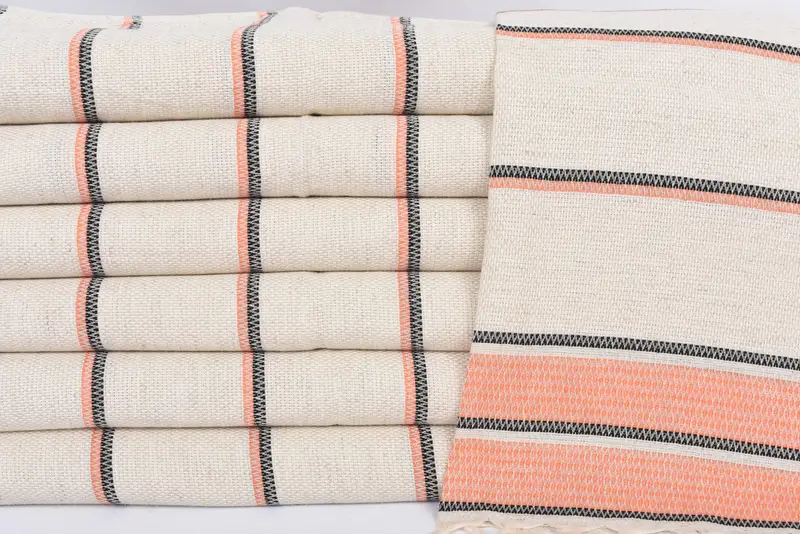Spa Towel, Bridal Shower Favor, Personalized Gift, Personalized Hand Towel, Home Decor Gifts, Turkish Tea Towel, 40x20 Linen Striped Towel - 2