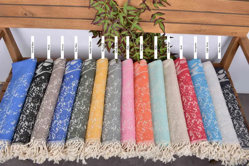 Turkish Towel Set, Gym Towel, Turkish towel, Bachelorette Party Gifts, Personalized Towel, Engagement Gift, 70x40 Cotton Carretta Patterned Towel - 2