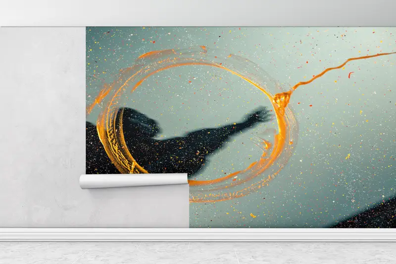 Custom Wall Paper,Modern Abstract Wall Mural,Yellow Wall Decor,Modern Wall Paper,3d Wall Paper,Modern Wall Mural, - 9