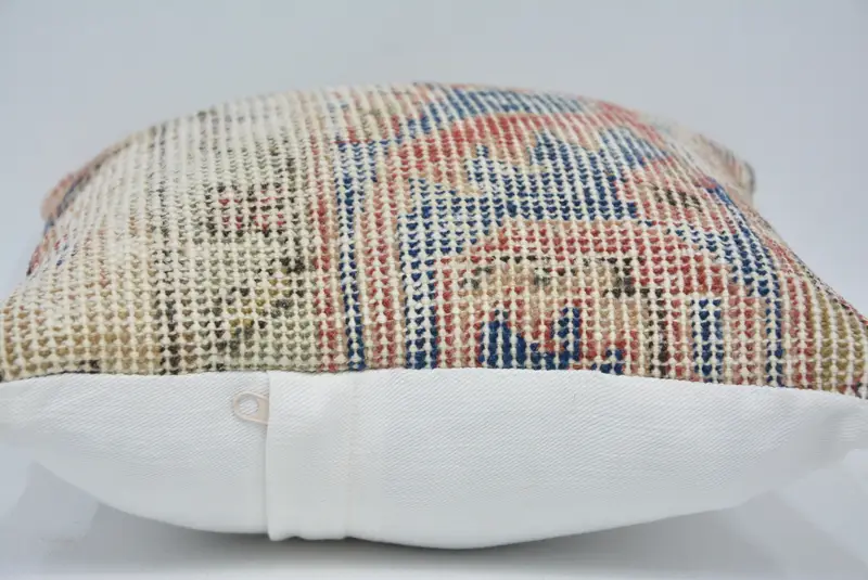 Turkish Pillow, Pillow Case, Couch Pillow Sham, Handmade Kilim Cushion, Boho Pillow Sham Cover, 12x12 Beige Cushion Cover, Boho Throw Pillow - 5