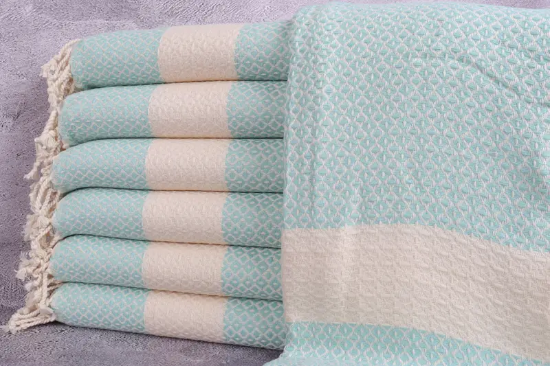 Embroidered Beach Towel, 70x40 Cotton Geometric Towel, Handmade Gift, Summer Towel, Bridesmaid Gift Towel, Bath towel, Personalized Bridesmaid Gift - 1