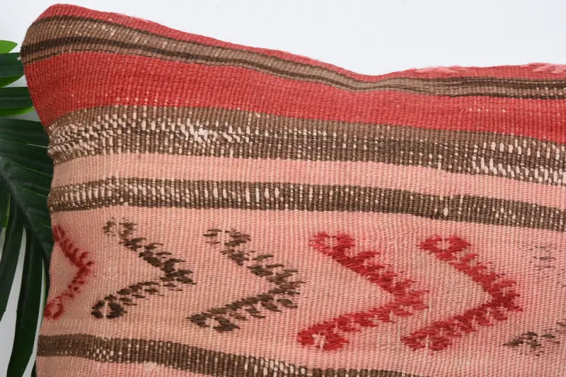 16x16 Red Pillow, Cushion, Vintage Kilim Pillow, Interior Designer Pillow, Turkish Rugs Cushion Case, Home Decor Pillow, Bench Pillow Cover - 2