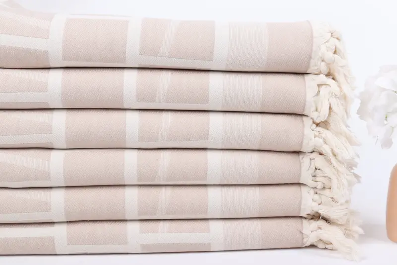 70x34 Cotton Patterned Towel, Peshtemal, Lightweight towel, Fouta towel, Peshtemal Towel USA, Turkish beach towel with fringe, Custom Wedding Gifts - 4