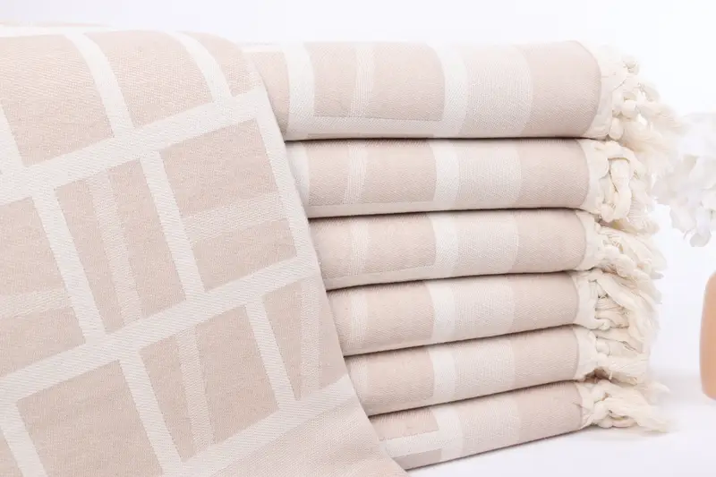 70x34 Cotton Patterned Towel, Peshtemal, Lightweight towel, Fouta towel, Peshtemal Towel USA, Turkish beach towel with fringe, Custom Wedding Gifts - 2