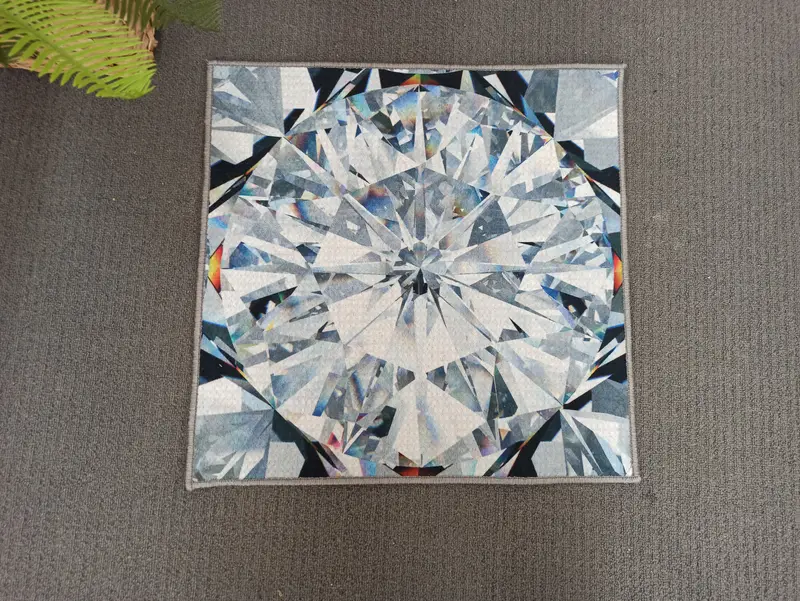 Trendy Elmas Fotoğraf Tasarımlı Zarif Baskılı Halı