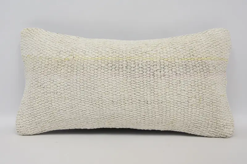 8x16 Beige Cushion Case, Cushion Cover, Vintage Kilim Throw Pillow, Boho Pillow Sham Cover, Antique Pillows, Sofa Pillow Sham - 1