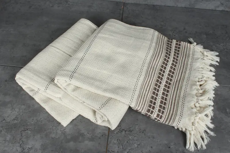 Bachelorette Gifts, Personalized Gifts, Decorative Bedspread, Bachelor Gifts, Organic Beach Blanket, Bridesmaid Gifts, 96x94 Linen Striped Towel - 5