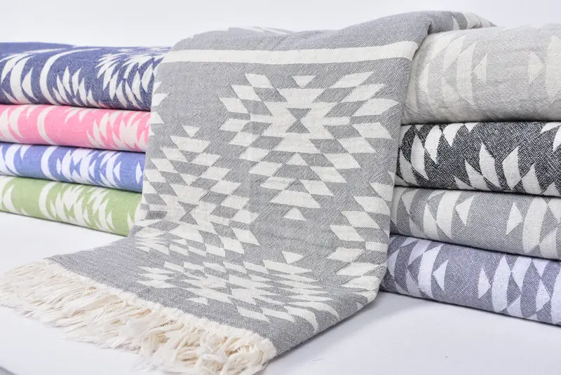 Woven Throw Blanket, Wedding Favors, Customized Turkish Blanket, Bachelor Party Favors, 84x56 Cotton Kilim Towel, Personalized Blanket - 2