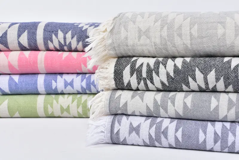 Woven Throw Blanket, Wedding Favors, Customized Turkish Blanket, Bachelor Party Favors, 84x56 Cotton Kilim Towel, Personalized Blanket - 1