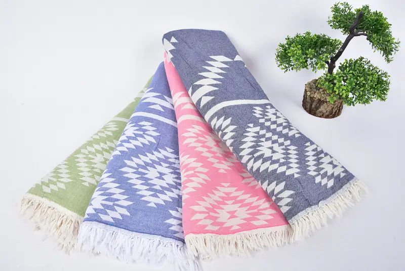Woven Throw Blanket, Wedding Favors, Customized Turkish Blanket, Bachelor Party Favors, 84x56 Cotton Kilim Towel, Personalized Blanket - 4