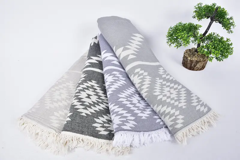 Woven Throw Blanket, Wedding Favors, Customized Turkish Blanket, Bachelor Party Favors, 84x56 Cotton Kilim Towel, Personalized Blanket - 6