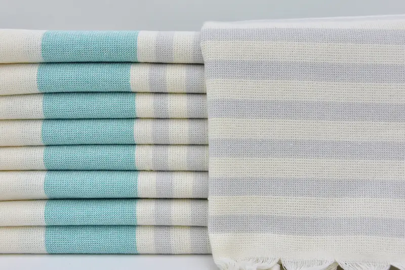 Monogram Kitchen Towel, Beach Theme Bachelorette Party, Turkish Tea Towel, Christmas Gift, Kitchen Towel, 36x18 Cotton Striped Terry Towel - 1