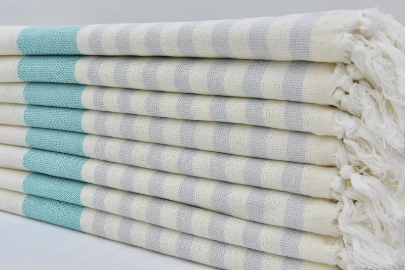 Monogram Kitchen Towel, Beach Theme Bachelorette Party, Turkish Tea Towel, Christmas Gift, Kitchen Towel, 36x18 Cotton Striped Terry Towel - 5