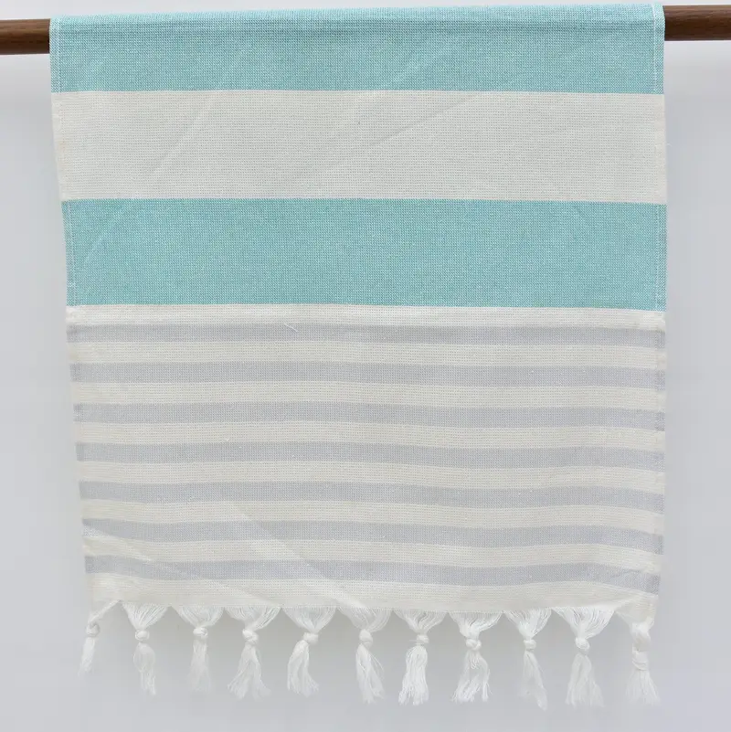 Monogram Kitchen Towel, Beach Theme Bachelorette Party, Turkish Tea Towel, Christmas Gift, Kitchen Towel, 36x18 Cotton Striped Terry Towel - 2