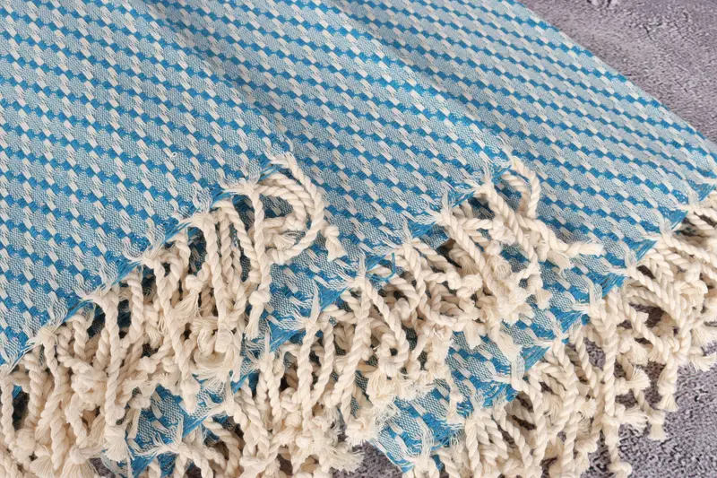Wedding Hand Made Gift, Home Decor Towel, Wedding Gift, Bridesmaid Gift Towel, Fouta towel, Custom Turkish Towel, 68x40 Cotton Geometric Towel - 5