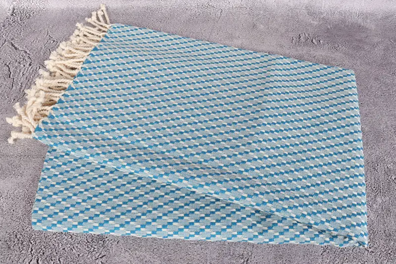 Wedding Hand Made Gift, Home Decor Towel, Wedding Gift, Bridesmaid Gift Towel, Fouta towel, Custom Turkish Towel, 68x40 Cotton Geometric Towel - 6
