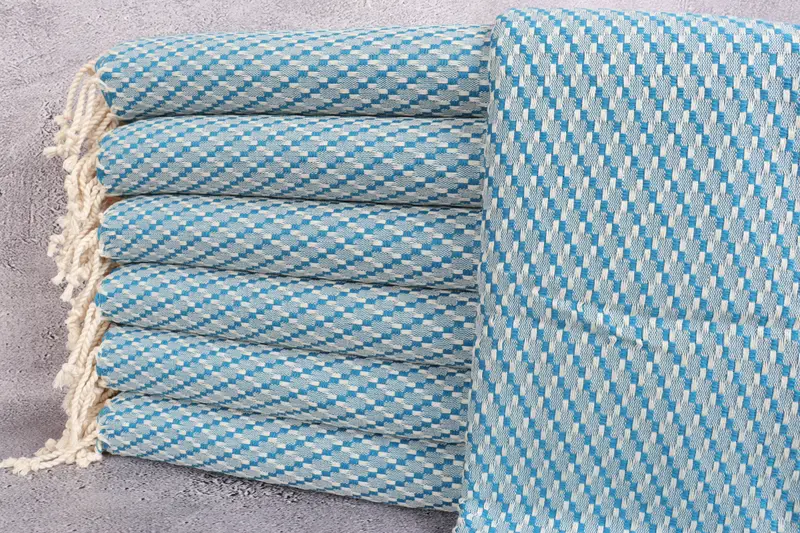 Wedding Hand Made Gift, Home Decor Towel, Wedding Gift, Bridesmaid Gift Towel, Fouta towel, Custom Turkish Towel, 68x40 Cotton Geometric Towel - 1