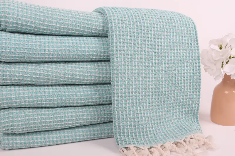 Turkish beach towel, Thin towel, Valentines Day Gift, 68x36 Cotton Waffle Towel, Bachelorette Party Decorations, Lightweight Turkish towel for beach - 2