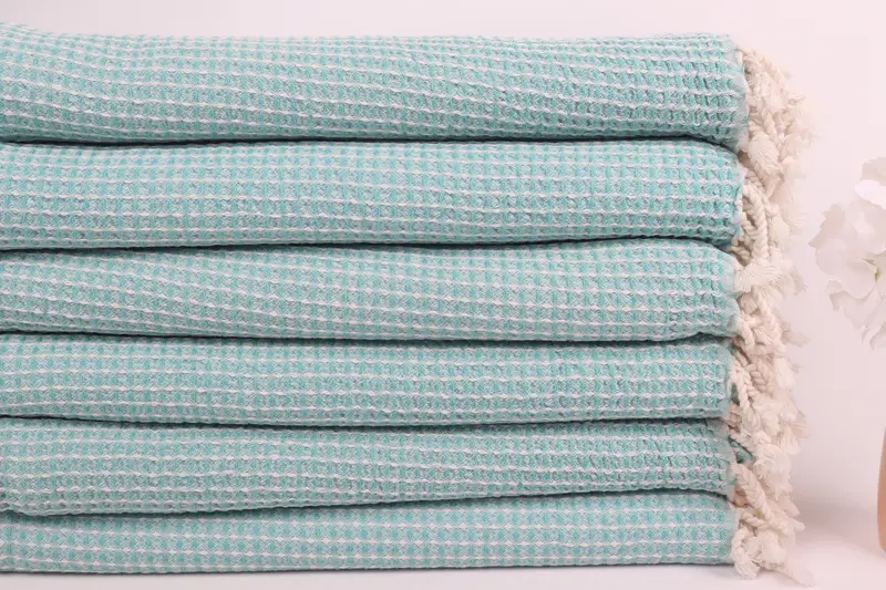 Turkish beach towel, Thin towel, Valentines Day Gift, 68x36 Cotton Waffle Towel, Bachelorette Party Decorations, Lightweight Turkish towel for beach - 3