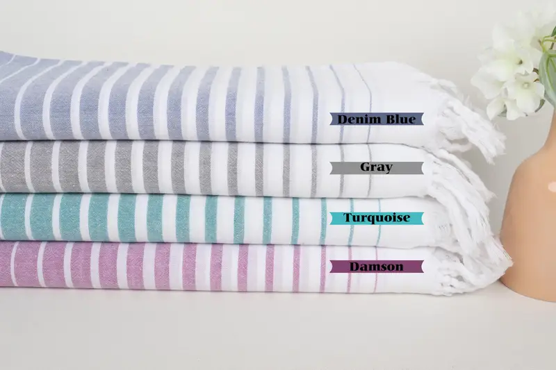 Beach towel, Best lightweight Turkish towel for travel USA, Custom Wedding Gift From Bridesmaid, Handmade Gift, Summer Gift, Bachelor Party Gifts - 1