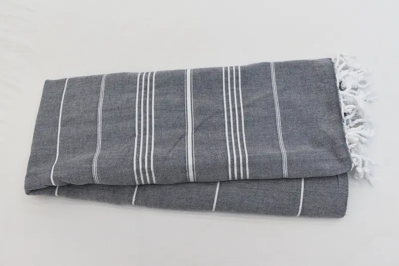 96x80 Cotton Striped Towel, Bridal Party Gifts, Aesthetic Blanket, Bridal Shower Gift, Throw Blanket, Turkish Blanket Throw, Custom Blanket - 6