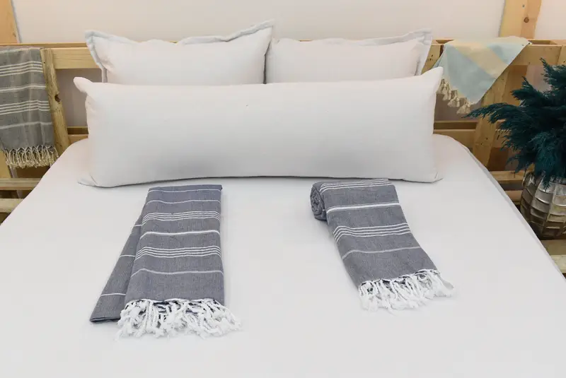 96x80 Cotton Striped Towel, Bridal Party Gifts, Aesthetic Blanket, Bridal Shower Gift, Throw Blanket, Turkish Blanket Throw, Custom Blanket - 7