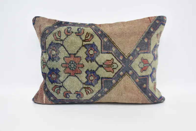 Turkish Pillow, Turkish Kilim Pillow, Interior Designer Pillow, Wool Kilim Pillow Pillow Cover, Sofa Pillow Sham, Pillow Case, 20x28 Brown Cushion - 1