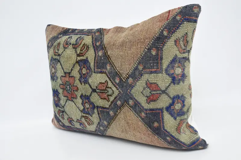 Turkish Pillow, Turkish Kilim Pillow, Interior Designer Pillow, Wool Kilim Pillow Pillow Cover, Sofa Pillow Sham, Pillow Case, 20x28 Brown Cushion - 4