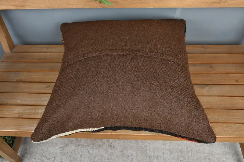 Sofa Bolster Kissenabdeckung, Geschenkkissen, 24x24 braunes Kissenschein, Vintage -Wurfkissen, Wohnkulturkissen, Kissengehäuse, türkisches Kissen - 5
