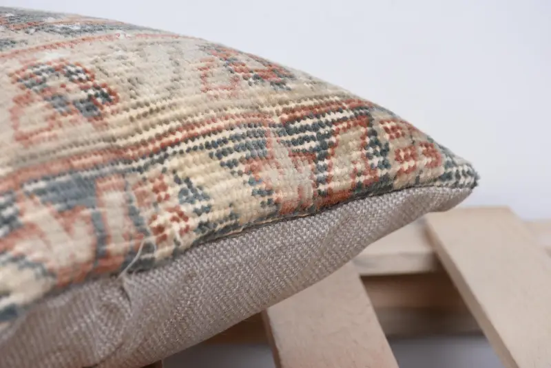 Decorative Pillow, Ethnic Throw Pillow Cover, Cushion Cover, Handmade Kilim Cushion, 12x12 Brown Pillow Sham, Kilim Pillow, Vintage Pillow - 7