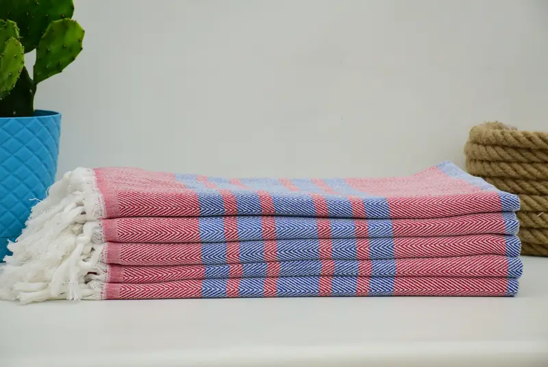Bachelorette Gifts, Christmas Gift, Summer Gift, Beach Towel Gift, Handwoven Turkish Towel, Wedding Hand Made Gift, 64x40 Cotton Chevron Towel - 2