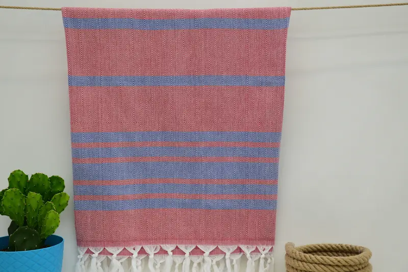 Bachelorette Gifts, Christmas Gift, Summer Gift, Beach Towel Gift, Handwoven Turkish Towel, Wedding Hand Made Gift, 64x40 Cotton Chevron Towel - 6