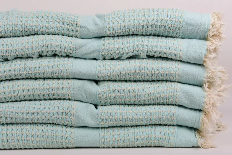 84x80 Cotton Waffle Towel, Custom Blanket, Custom Wedding Gifts, Turkish Bedspread, Monogram Beach Blanket, Woven Blanket, Maid Of Honor Gift - 3