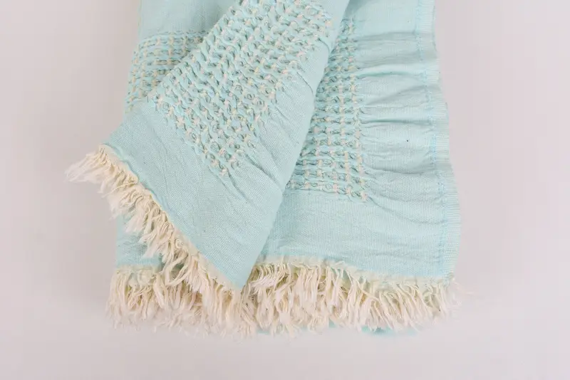 84x80 Cotton Waffle Towel, Custom Blanket, Custom Wedding Gifts, Turkish Bedspread, Monogram Beach Blanket, Woven Blanket, Maid Of Honor Gift - 8