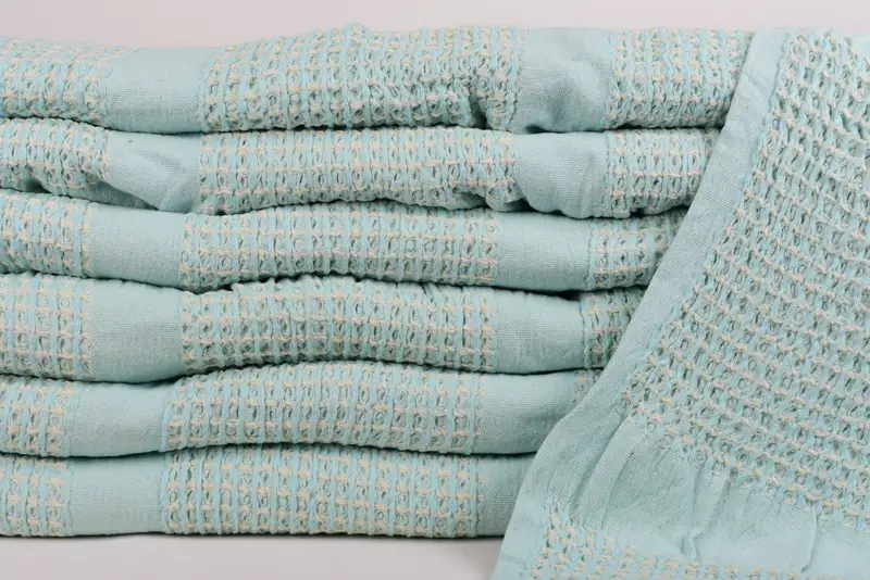 84x80 Cotton Waffle Towel, Custom Blanket, Custom Wedding Gifts, Turkish Bedspread, Monogram Beach Blanket, Woven Blanket, Maid Of Honor Gift - 2