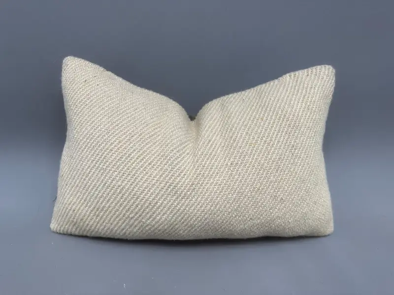 Vintage Pillow, Kilim Cushion Sham, Pillow Sham, Antique Pillows, Ottoman Cushion, Cozy Throw Cushion Case, 12x20 Beige Pillow Sham, Indoor Pillow - 1