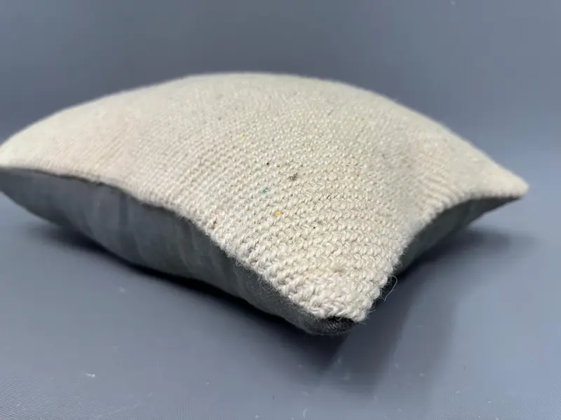 Vintage Pillow, Kilim Cushion Sham, Pillow Sham, Antique Pillows, Ottoman Cushion, Cozy Throw Cushion Case, 12x20 Beige Pillow Sham, Indoor Pillow - 6