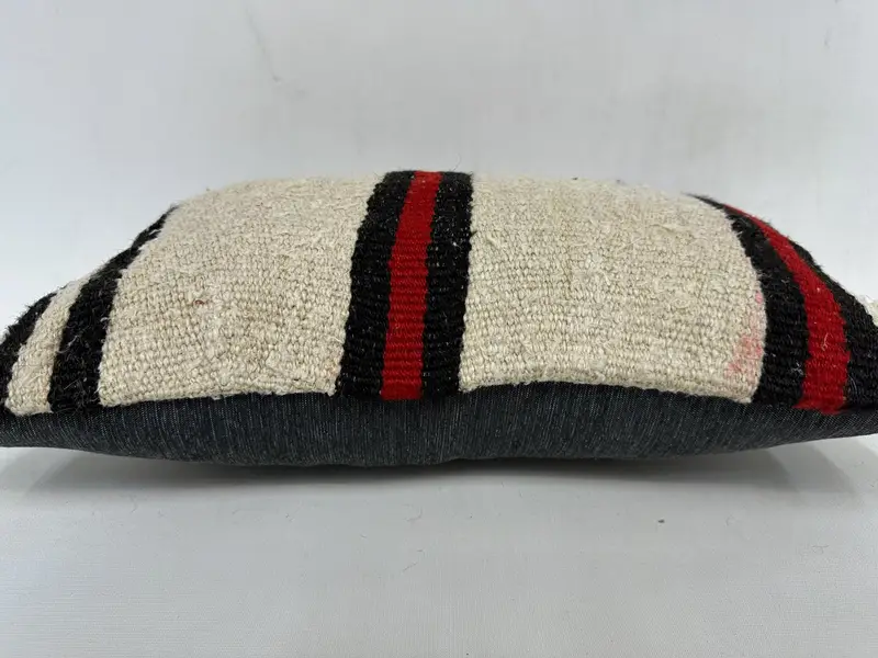 Handmade Striped Pillow, 12x20 Inches Rectangular Throw Pillow - 5
