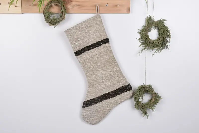 Festive Christmas Ornaments Pattern, 19-Inch Wide Christmas Stocking