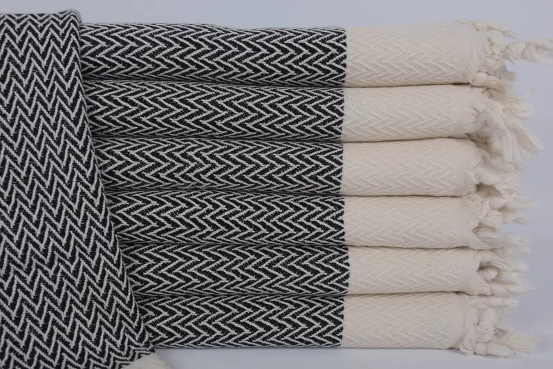 Personalized Dish Towel, 34x18 Cotton Zigzag Design Towel, Boyfriend Gift, Personalized Gift For Her, Small Bath Towels, Personalized Kitchen Towel