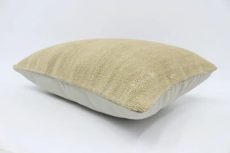 Turkish Pillow, Pillow Cover, Accent Pillow Cover, Vintage Kilim Pillow, Ethnic Throw Pillow Cover, Boho Pillow, 16x24 Beige Cushion Case - 6