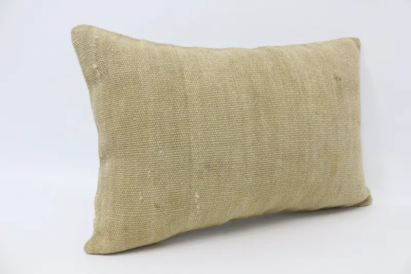 Turkish Pillow, Pillow Cover, Accent Pillow Cover, Vintage Kilim Pillow, Ethnic Throw Pillow Cover, Boho Pillow, 16x24 Beige Cushion Case - 3