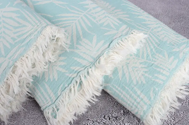 Decorative Bedspread, Wedding Favors, Decorative Blanket, Wedding Gift For Bride, Throw Blanket Couch, 100x80 Cotton Floral Patterned Towel - 5