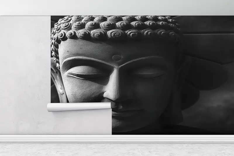 Buddha Wanddekor, Buddha -Skulpturwanddruck, modernes Handypapier, helles Handypapier, 3D -Handpapier, Buddhismus Wandbild, abstrakte Wanddekoration, - 3